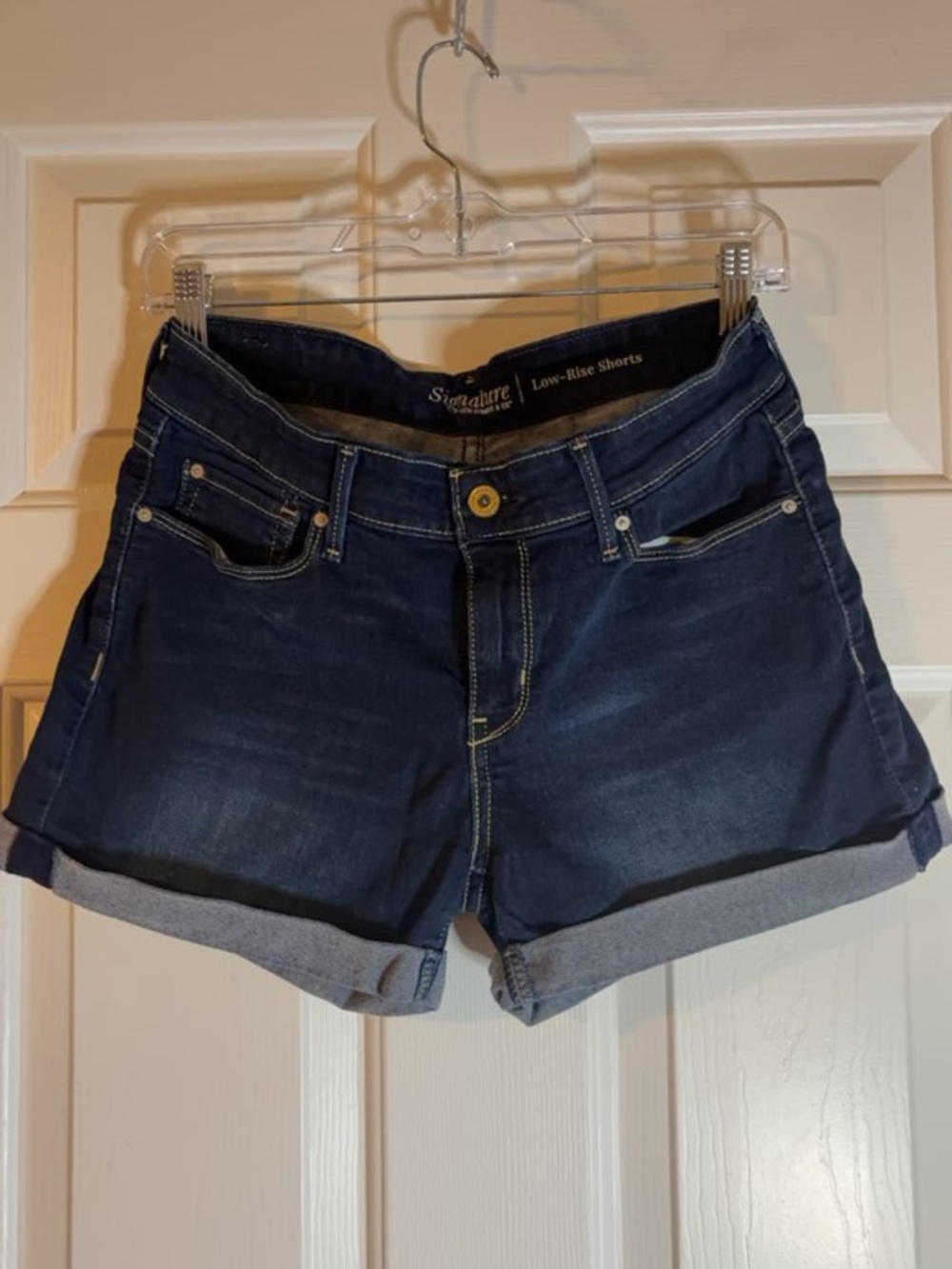 Levi's Dark Blue Cuffed Denim Shorts - Women